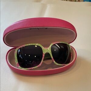Emma Lilly Pulitzer Via Palm Beach Sunglasses with matching case retro  VTG